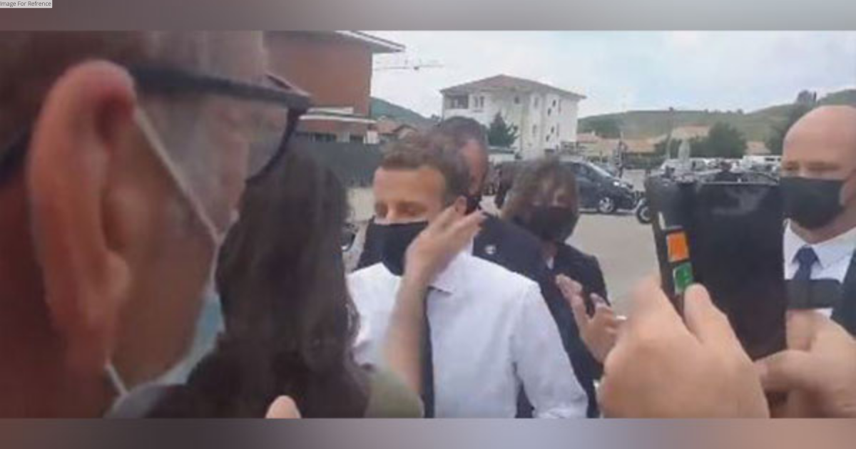 French President Emmanuel Macron slapped again, video goes viral